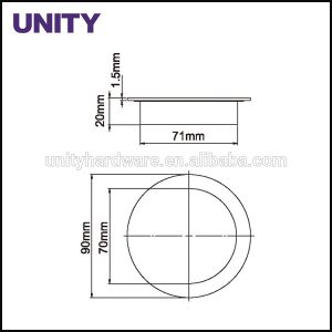 Flush Pull Door Accessories for Sliding Door Concealed Fixing Pocket Pull