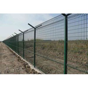 Cheap Anping Yuanmai Line Post 60*2mm Galvanized and power coated Airport Perimeter Fencing High Security for sale