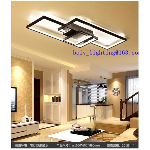 Recrangle Linked Simple Modern Ceiling LED Lightings White or Black Color