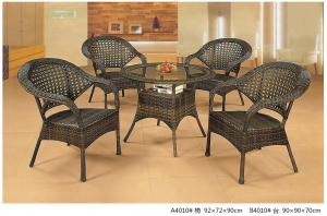 China 2014 wicker rattan bistro dining table chair set on sale
