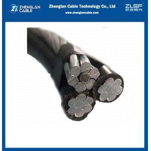 Overhead Insulated Cable ABC 0.6/1KV AAC/XLPE+ACSR 2X6AWG+1X6AWG Triplex Type