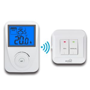 Wireless Digital RF Thermostat Transmitter / Receiver Non Programmable