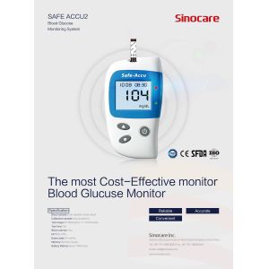 Home Enzyme Blood Glucose Meter Safe Accu2 Fad-gdh With Big Lcd Screen