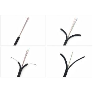 1 2 4 6 Core FTTH Indoor Drop Cable With LSZH Jacket