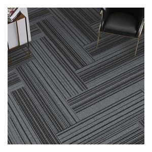 PP Level Loop Pile 25cm X 100cm Carpet Tiles Easy To Install