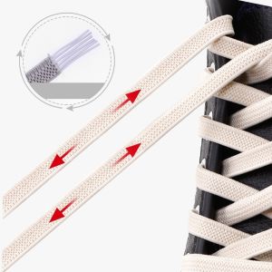 New Style Eco-friendly Multi Colors Mental Tip Elastic Lazy Shoelace Sneaker