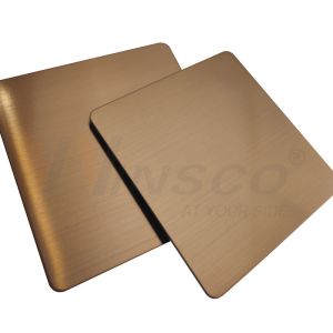 Cheap Satin Red Copper Hairline Stainless Steel Sheet 316l Finished AFP Ornamental New Style for sale