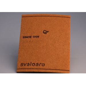 Embossed Recessed Logo Jean Leather Patches Custom For Garments