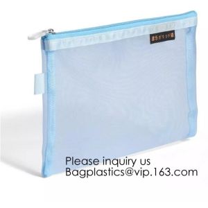 Travel Mesh Makeup Bag See Through Zipper Cosmetic Organizer Pouches Pack of 4