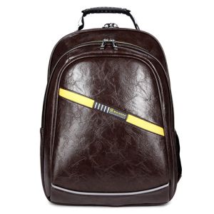 China Waterproof Mens Leather Backpack , Unisex Softback Leather Travel Backpack on sale