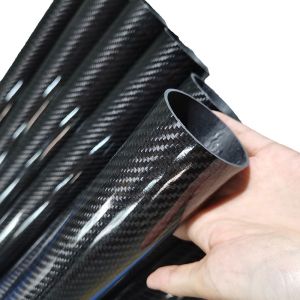 100% Roll Wrapped Carbon Fiber Tube 3K / Tubing Plain Glossy / Matte 3K Glossy Plain