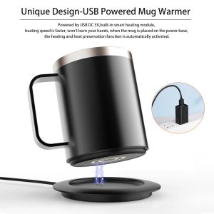 Thermostatic Temperature Control Self Heating Ceramic Mug 55 Degree