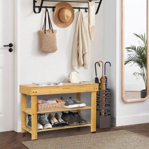 Other Home Storage Shoe Rack Storage Bench Bamboo Organizer with Storage Drawer