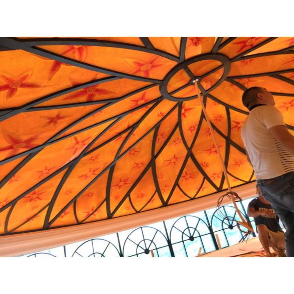 Ceiling Orange Scratchproof 12mm Coloured Glass Panels