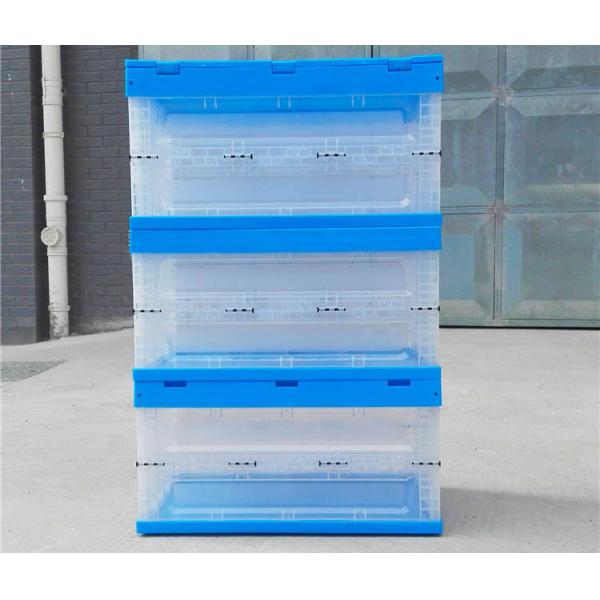 Clear Plastic Storage Crate Folding Household Storage Box Eco - Friendly
