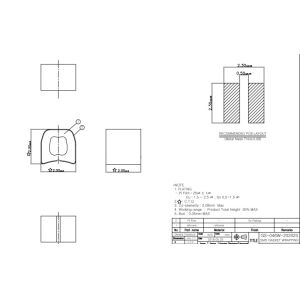 20mm SMD Gasket Elastic Recovery , Silicone Flat Round Rubber Gaskets