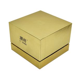 Free Sample Customized Cardboard Gold Gift Jars for Skincare Packaging and