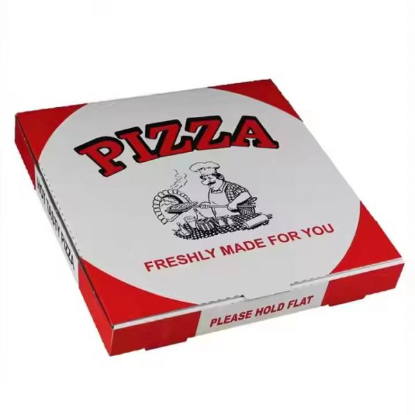 Customized Size Logo Biodegradable Food Grade Paper Pizza Boxes Paperboard Rigid