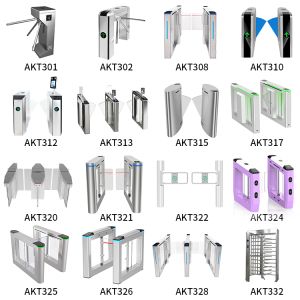 304 Stainless Steel Flap Barrier Turnstile with RS485 Communication IP54