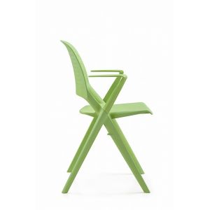 China Modern Stackable Dining Room Chairs Green Plastic Dining Chairs For Home Decor on sale