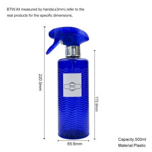 500ml Blue plastic cylindrical smooth with blue Spary for Spray Bottle
