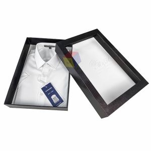 Texture Paper Apparel Packaging Box Luxury Custom T Shirt Packaging Box