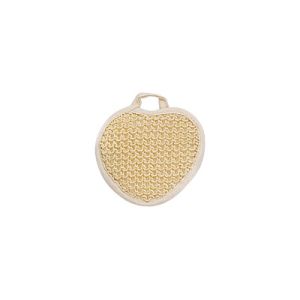 Cheap Heart Shape Sisal Scrubber Body Scrub Pad 10x8 cm For Face Exfoliating for sale