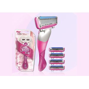 Cheap Pink Sixed baldes Stainless Steel razor blade shaving Shai 6 for Woman Use for sale