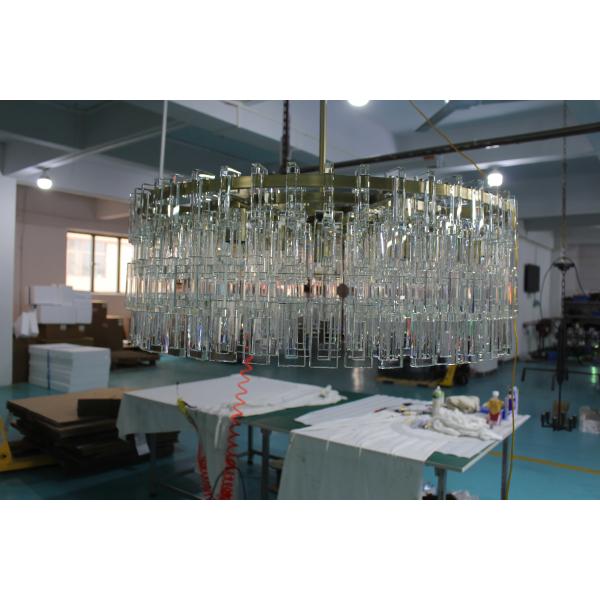 LED Modern Marignan Rectangular Chandelier 152cm Crystal Chandelier In Round