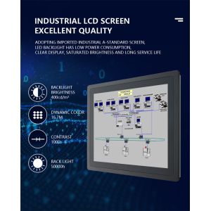 21.5 Inch Fanless Industrial Touch Panel PC 1024x768 Resolution Industrial