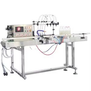 Automatic Four-Head CNC Liquid Filling Machine PET for Small Scale Glass Fruit