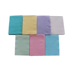 China Disposable multi-colored dental paper laminated with film bib for medlical treatment on sale