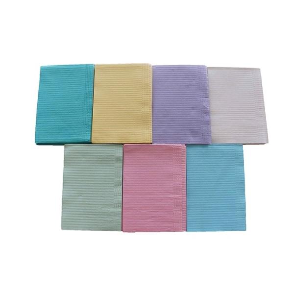 Quality Disposable multi-colored dental paper laminated with film bib for medlical treatment wholesale