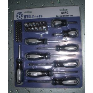 41 pcs screwdriver set ,with 12 pcs sockets .