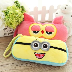 Cheap Personalized Cartoon Plush Disney Owl Pencil Case with Zipper for sale