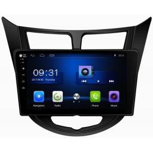 China Ouchuangbo car gps nav stereo for Hyundai Verna 2010 with radio stereo bluetooth music androi 8.1 system on sale