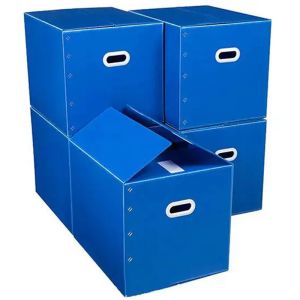 Foldable Plastic Corrugated Box Stackable Lightweight Plastic Hollow Board Box