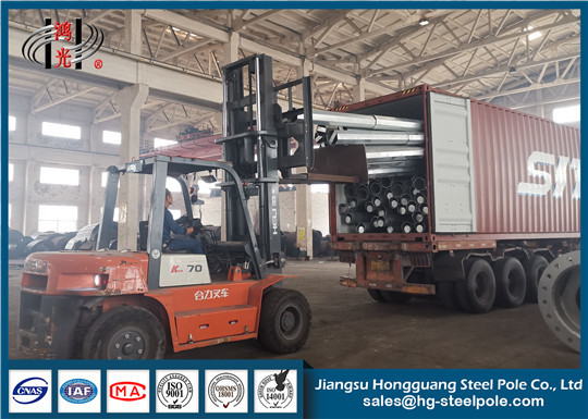 Quality Overlap Connection Galvanized Steel Pole Electric Power Distribution Equipment wholesale