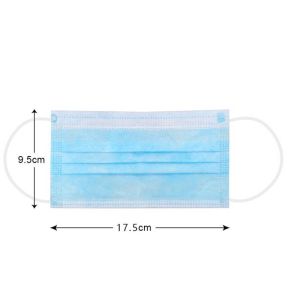 3 Ply Disposable Face Mask Non Woven Fabric Dust Mask For Virus Protection
