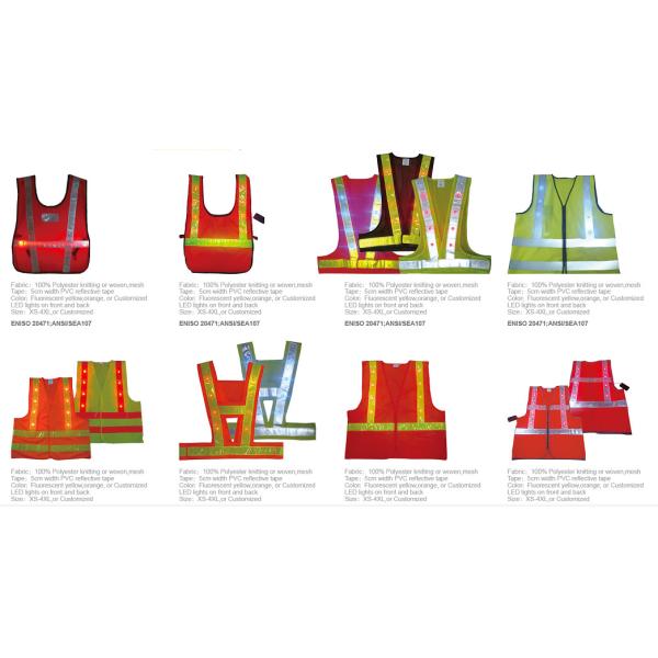 Customized Yellow Reflective Vest Hi Vis 100% Polyester High Visibility Vest