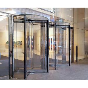 State-of-the-Art Automatic Revolving Door for Modern Office Buildings