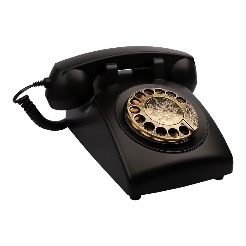Black Corded Landline Phone Vintage Wall Phone With Recording Function