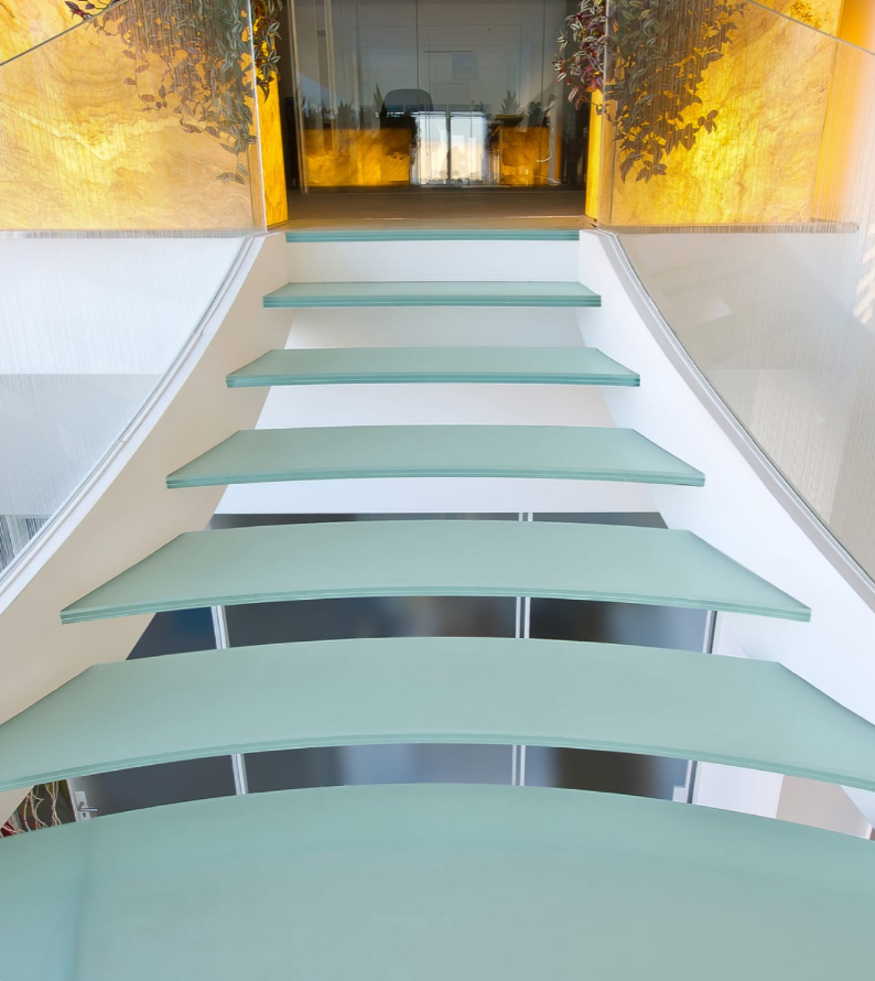 12+12+12 MM Customized Anti-Slip Patterns Laminated Glass Floors For Glass