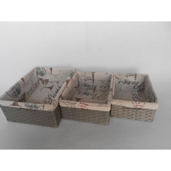 paper storage basket with lining