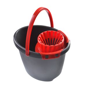 Quick Wring Bucket Floor Cleaning With Handle Plastic Floor Wringer Silver 12L