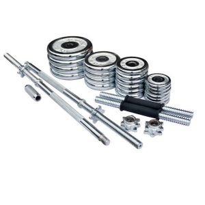 China 0.5kg 1.25kg 2.5kg 5kg chromed plate  cast iron  adjustable dumbbell  barbell sets 50kg on sale