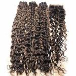 12A Highlight Funmi Bouncy Curl Human Hair Extensions Super Double Drawn Raw