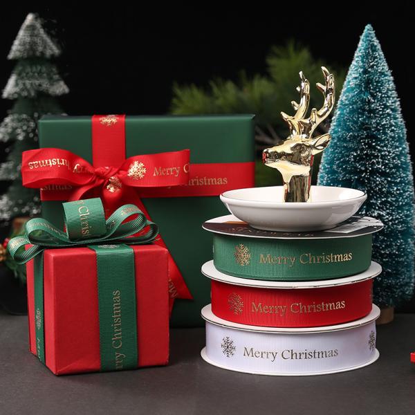 Quality Easy to Tie Printed Christmas Curling Ribbon for Gift Wrapping wholesale