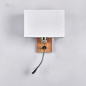 Bedside lamp solid wood aisle lamp simple study lamp light background wall