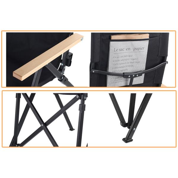 Metal 4-Position Adjustable Backrest Folding Chair for Camping Fishing Hiking Outdoor